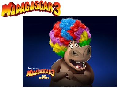 Madagascar 3 GLORIA the HIPPO And Mammoth Large 12 Licensed NWT
